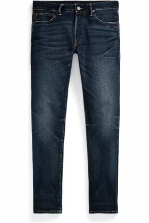 Ralph Lauren Jeans, Herre, Blå, W34 L34, Uld, Stilfulde Denim Jeans til Mænd