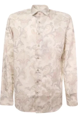 Etro Skjorte, Herre, , 2XL, Bomuld, Paisley Print Skjorte