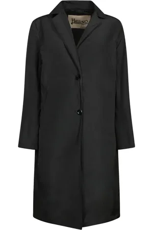HERNO Frakke, Dame, Sort, S, Polyester, Sort overtøj Klassisk Chic Lagdeling