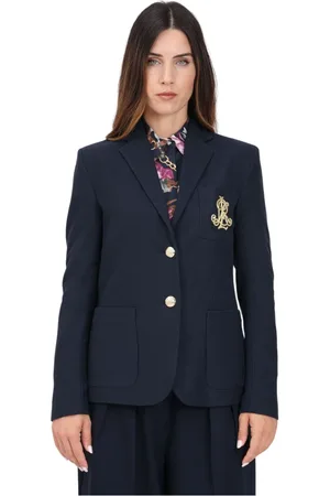 Ralph Lauren Jakke, Dame, Blå, XS, Bomuld, Blå Kvinders Jakke Elegant Pasform