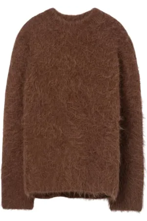 Séfr Strik, Herre, Brun, L, Uld, Alpaca Strik Sweater Brun