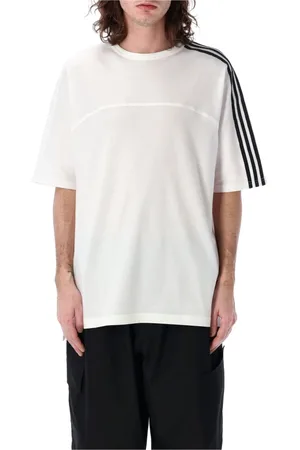 Y-3 Top, Herre, Hvid, S, Bomuld, 3-Stripes T-shirt