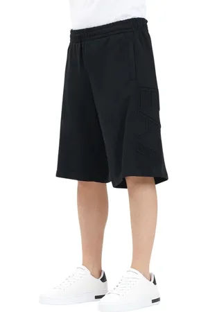 EA7 Shorts, Herre, Sort, L, Bomuld, Sporty Sorte Shorts Forår Sommer