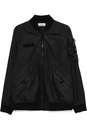 Stone Island Jakke, Herre, Sort, XL, Uld, Membrana 3L TC Bomberjakke