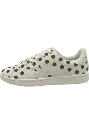 Manila Grace Sko, Herre, Hvid, 37 EU, Læder, Hvide læder sneakers med sorte prikker