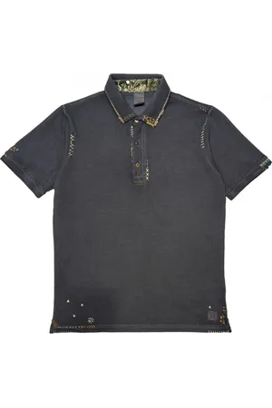 BOB der Bär Top, Herre, Blå, 2XL, Bomuld, Blå kortærmet broderet poloshirt