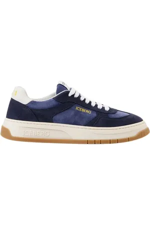 Iceberg Sko, Herre, Blå, 45 EU, Læder, Clock V2 Sneakers