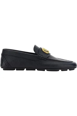 VALENTINO GARAVANI Sko, Herre, Sort, 40 1/2 EU, Læder, Vlogo Signature Loafers