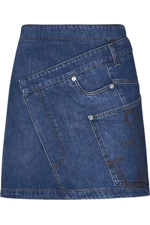 J.W.Anderson Nederdel, Dame, Blå, 3XS, Denim, Twisted Mini Denim Nederdel