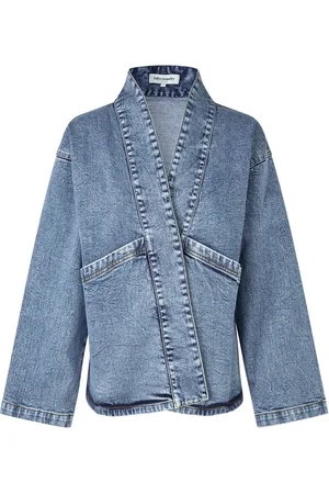 Lollys Laundry Jakke, Dame, Blå, M, Denim, Denim Kimono Jakke