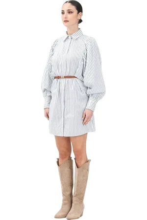 Elisabetta Franchi Kjole, Dame, Flerfarvet, L, Bomuld, Stribet bomuldskjole