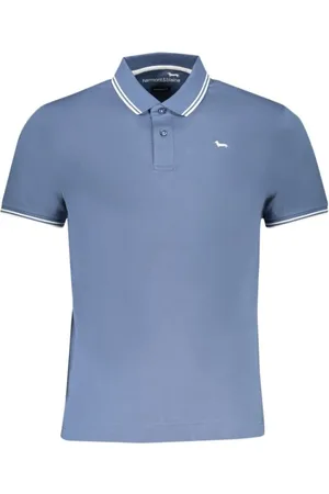 HARMONT&BLAINE Top, Herre, Blå, XL, Bomuld, Blå Bomuldspoloshirt