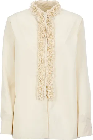 Jil Sander Bluser & Skjorter, Dame, , M, Hvid skjorte med koreansk krave
