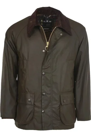 Barbour Jakke, Herre, Brun, 3XL, Bomuld, Klassisk Bedale Voks Jakke Oliven