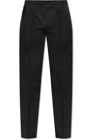 Dolce & Gabbana Bukser, Herre, Sort, M, Bomuld, Bomuldsbukser med presse