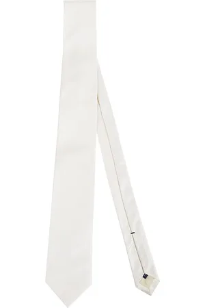 Errico Formicola Tilbehør, Herre, Hvid, ONE SIZE, Elegant Silkeslips