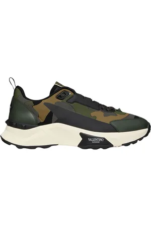 VALENTINO GARAVANI Sko, Herre, Grøn, 43 EU, Uld, Stilfulde Sneakers