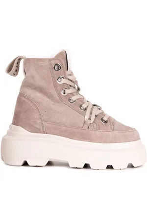 INUIKII Sko, Dame, Brun, 36 EU, Platform Lace-up Støvler