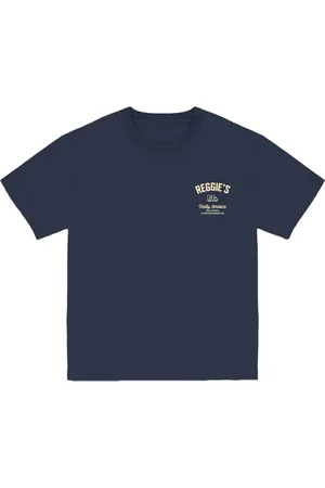RefrigiWear Top, Herre, Blå, L, Bomuld, Grafisk Print Bomuld Crewneck T-Shirt