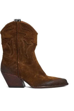 Elena Iachi Sko, Dame, Brun, 37 1/2 EU, Læder, Ankelstøvler Cuoio Ss25 Stil