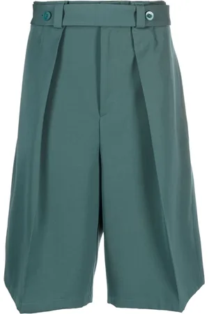 Jil Sander Shorts, Herre, Grøn, S, Uld, Grønne Uld Casual Elegante Lange Shorts