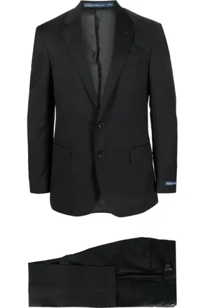 Ralph Lauren Jakkesæt, Herre, Grå, XL, Uld, Grå Uld Twill Casual Suit