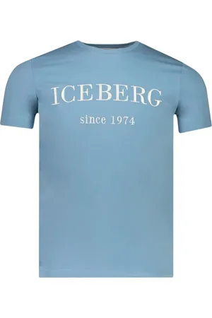 Iceberg Top, Herre, Blå, 2XL, Bomuld, Heritage Logo T-shirt