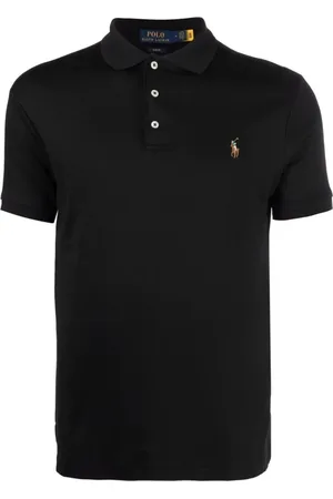 Ralph Lauren Top, Herre, Sort, L, Sort Strikket Polo Skjorte