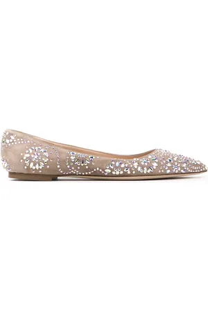 Prosperine Sko, Dame, , 36 EU, Suede, Suede Ballerina med Holografiske Krystaller