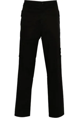 Stone Island Bukser, Herre, Sort, W30, Bomuld, Sort Cargo Bukser Elastisk Bomuld