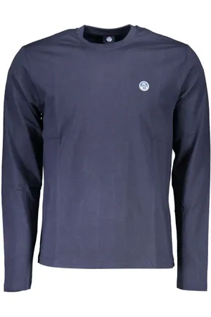 North Sails Top, Herre, Blå, M, Logo Applique Langærmet T-shirt