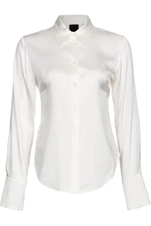 Pinko Bluser & Skjorter, Dame, Hvid, S, Satin, Satin Silk Stretch Skjorte