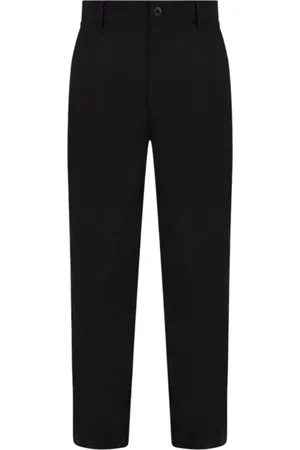 Calvin Klein Bukser, Herre, Sort, W38, Uld, Stilfulde Zip Button Bukser Lommer