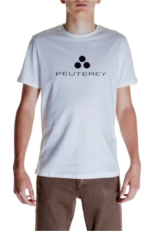 Peuterey Top, Herre, Hvid, XL, Bomuld, Hvid, almindelig T-shirt med rund hals