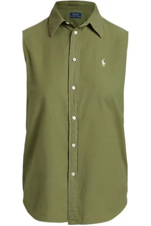 Ralph Lauren Bluser & Skjorter, Dame, Grøn, M, Afslappet Skjorte