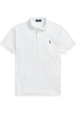 Ralph Lauren Top, Herre, Hvid, M, Hvid Polo Skjorte med Pony Logo