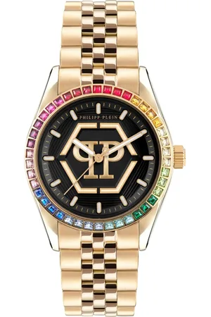 Philipp Plein Tilbehør, Dame, Gul, ONE SIZE, Uld, Date Superlative Ur