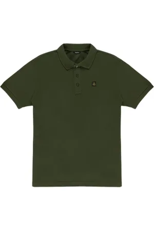 RefrigiWear Top, Herre, Grøn, M, Bomuld, Grøn Pique Polo Skjorte med Elastiske Ærmer