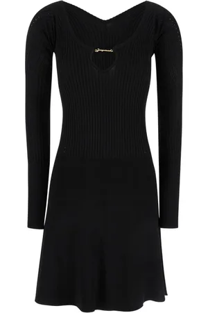 Jacquemus Kjole, Dame, Sort, M, Strikket Kjole