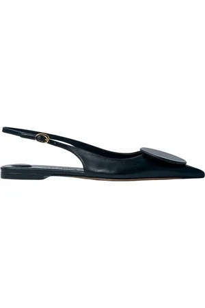 Jacquemus Sko, Dame, Sort, 37 EU, Læder, Duelo Leather Slingback Pumps