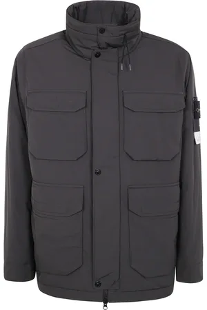 Stone Island Jakke, Herre, Grå, XL, Polyester, Jacket
