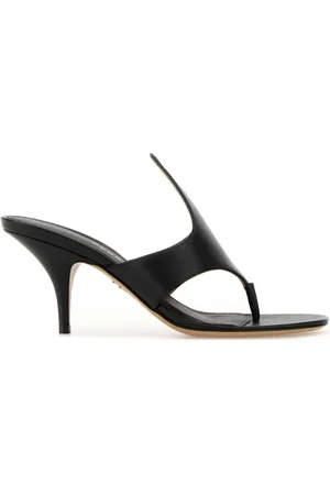 Salvatore Ferragamo Sko, Dame, Sort, 40 1/2 EU, Læder, Sort læder Lyrai tåstrop muler