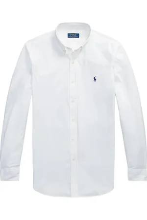 Ralph Lauren Skjorte, Herre, Hvid, L, Bomuld, Langærmet sportsskjorte