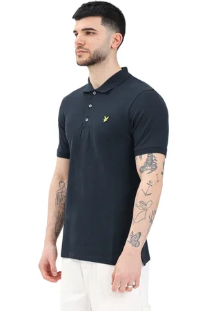 Lyle & Scott Top, Herre, Blå, XL, Bomuld, Blå Polo Skjorte Klassisk Design