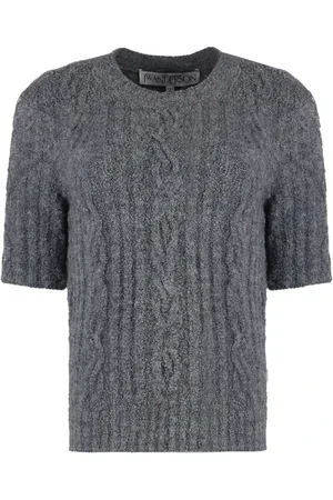 J.W.Anderson Strik, Dame, Grå, S, Uld, Cozy Knit Sweater