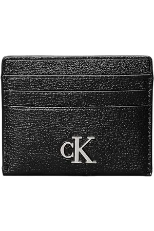 Calvin Klein Tilbehør, Dame, Sort, ONE SIZE, Læder, Elegant Kortholder med Flere Slots