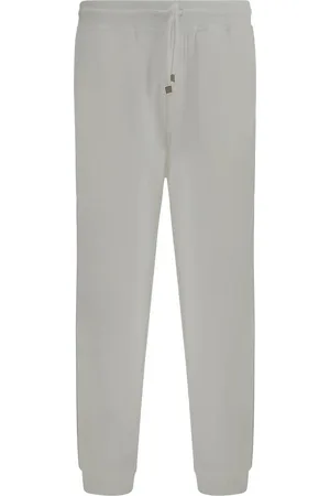 Brunello Cucinelli Bukser, Herre, Hvid, M, Bomuld, Justerbar talje bomuldssweatpants