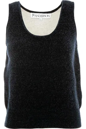 J.W.Anderson Top, Dame, Blå, S, Chenille Strik Tank Top