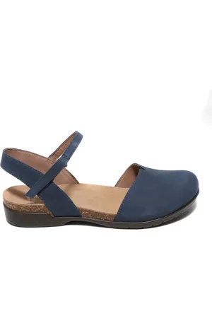 Dansko Sko, Dame, Blå, 38 EU, Uld, Blå Ballerina Slingback Sko