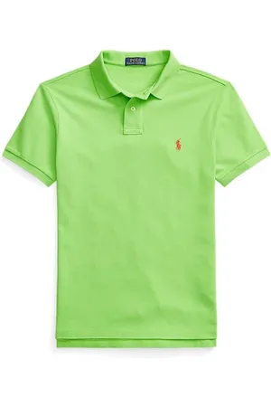 Ralph Lauren Top, Herre, Grøn, 2XL, Grøn Polo Skjorte med Pony Logo